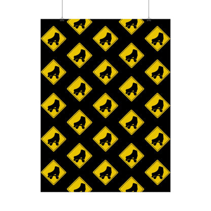 Warning Skater Rolled Poster