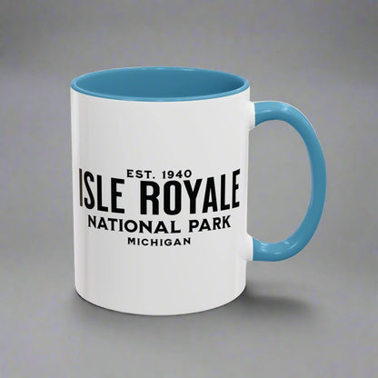 Isle Royal National Park Accent Coffee Mug 11oz 15oz Wolf