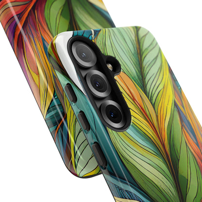 Vibrant Tropical Leaf Tough Phone Case