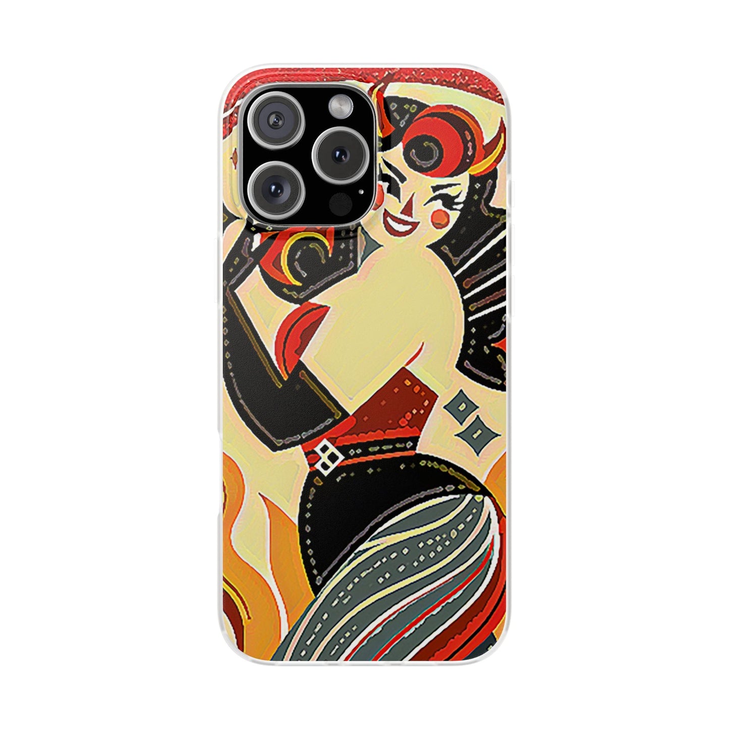 Red & Black Female Devil Flexi Phone Case