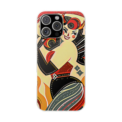 Red & Black Female Devil Flexi Phone Case