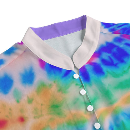 Tye Dye Men's Henley Short Sleeve Shirt
