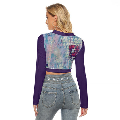 IKO PURP JUICE Women's Crop Top Blouse