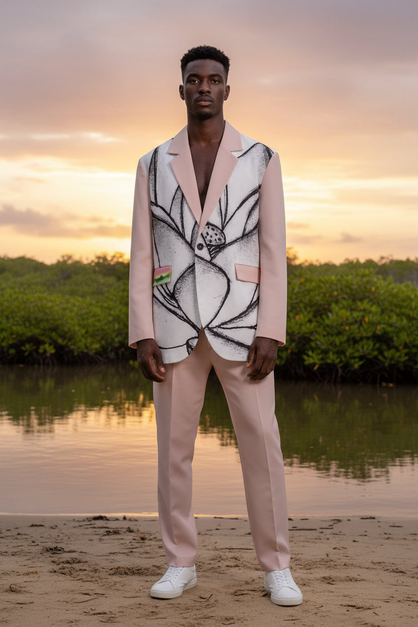 Lotus Bloom Cotton Blazer