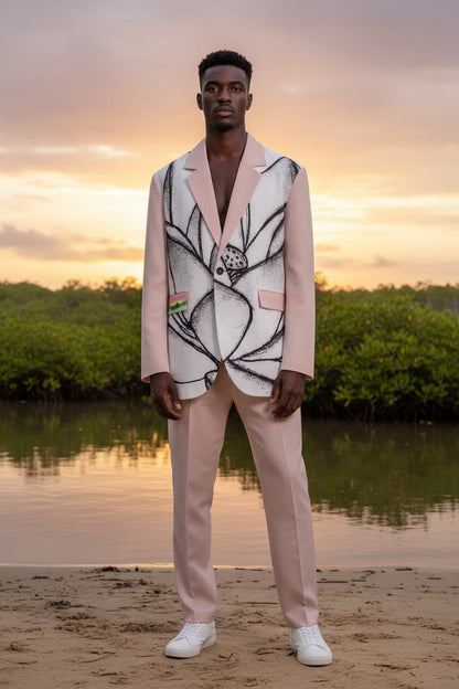 Lotus Bloom Cotton Blazer