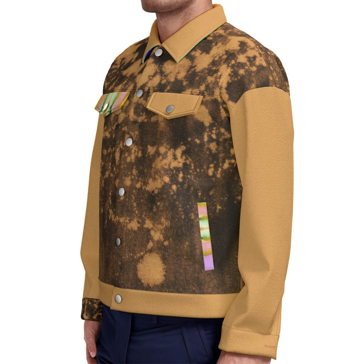 Oxidized Mandala Unisex Lapel Cotton Canvas Jacket