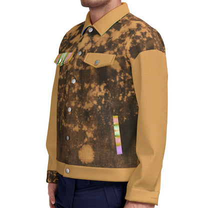 Oxidized Mandala Unisex Lapel Cotton Canvas Jacket