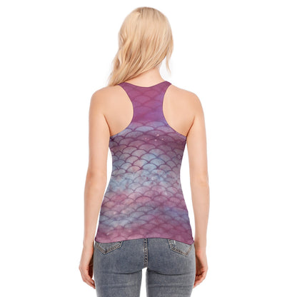 Queen Mermaid Princess Women's Racerback Cotton Tank