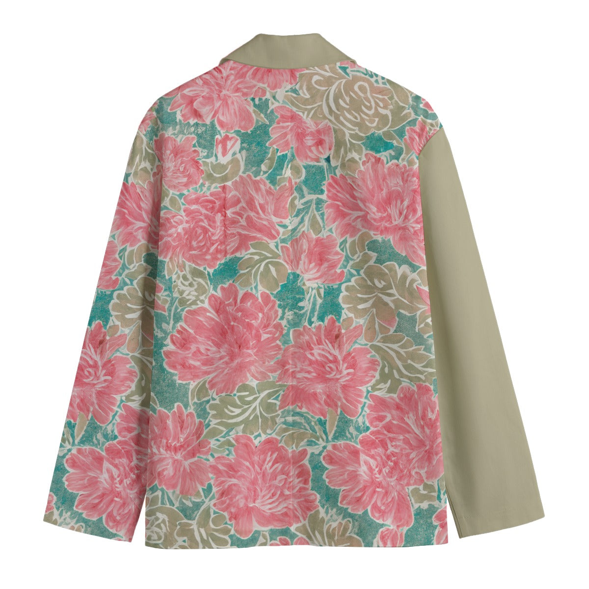 Watercolor Print Floral 2 Casual Blazer in Cotton