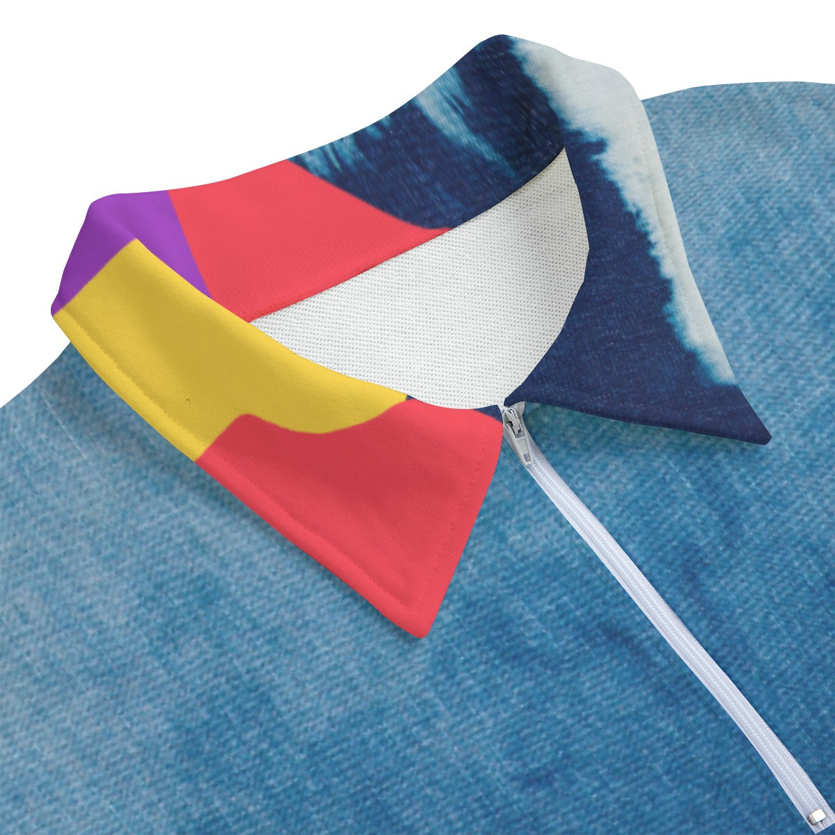 The Heart Dip Denim Print Sweatshirt