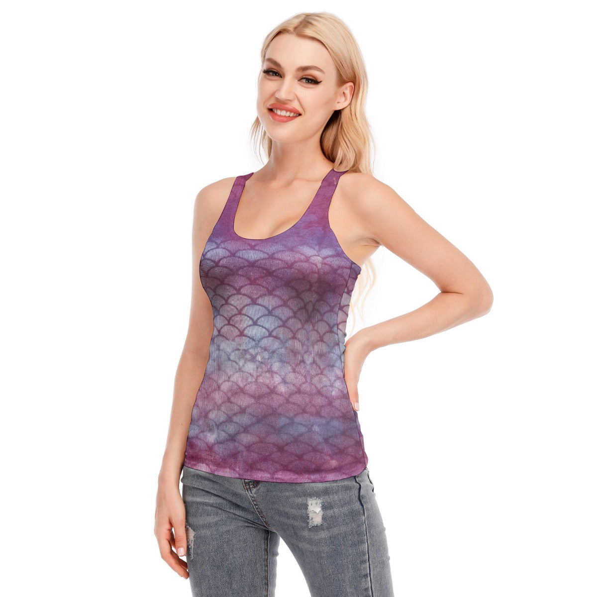 Queen Mermaid Princess Women's Racerback Cotton Tank