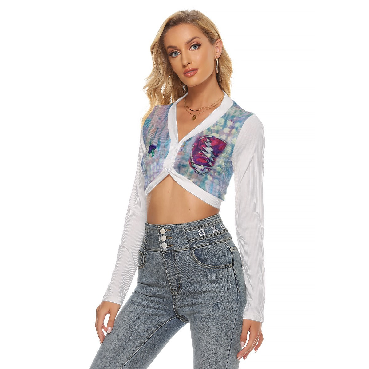 IKO Ivory Women's Crop Top Blouse