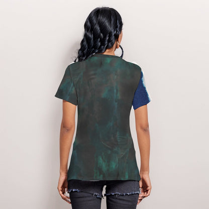 Rain Drops Print Women's T-Shirt