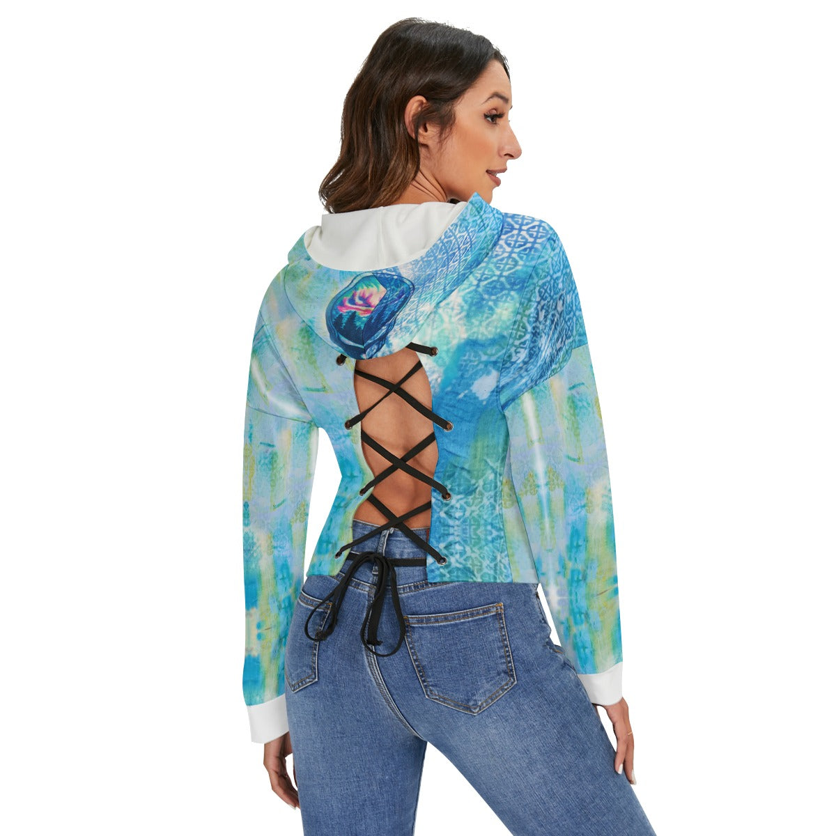 Face Off Women's Backless Hoodie