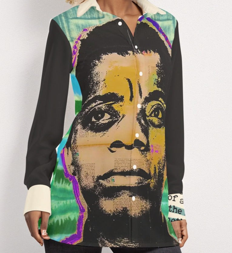 James Baldwin Dangerous Women's Shirt Cotton poplin HUE+MAN Collective