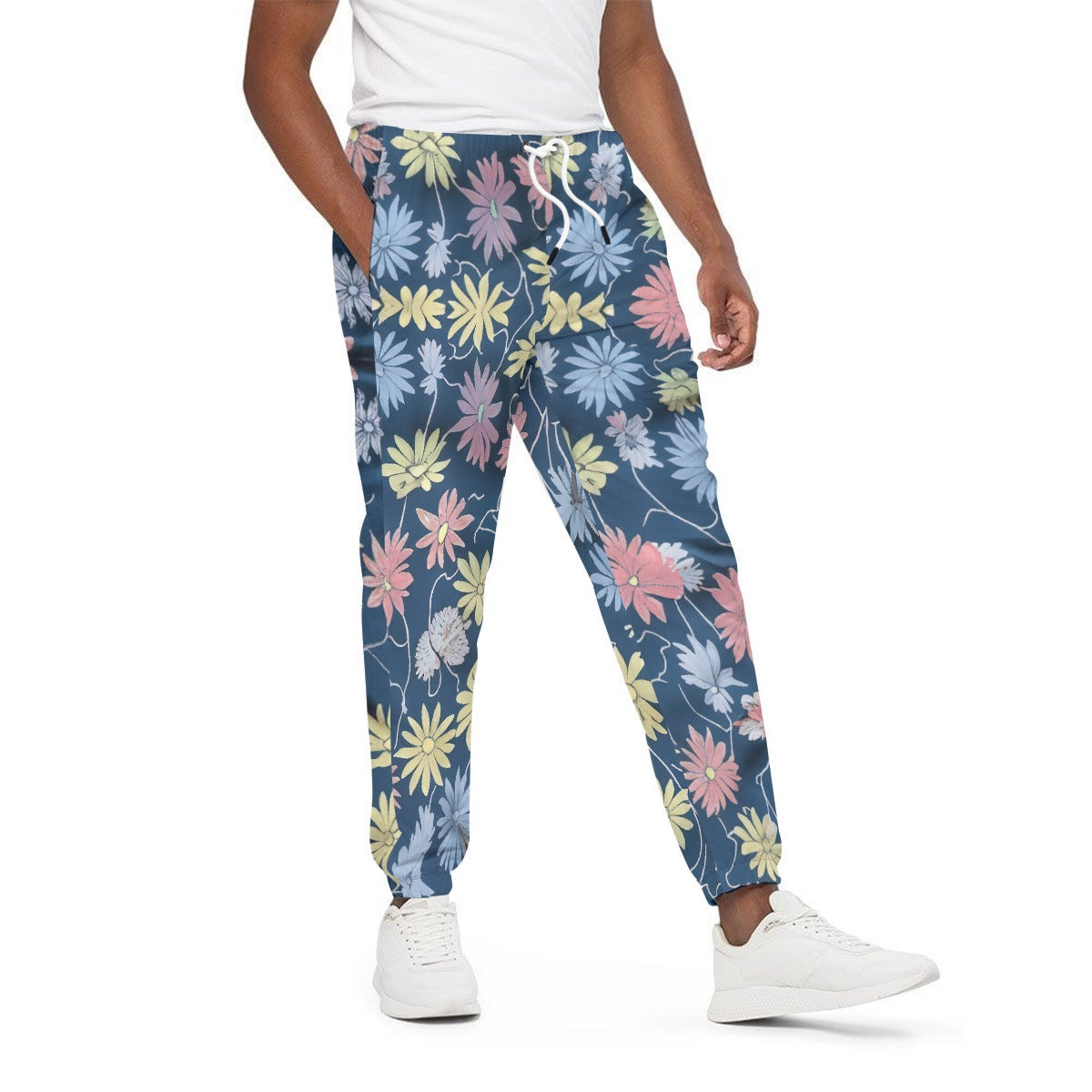 Floral Print Unisex Pants 100% Cotton