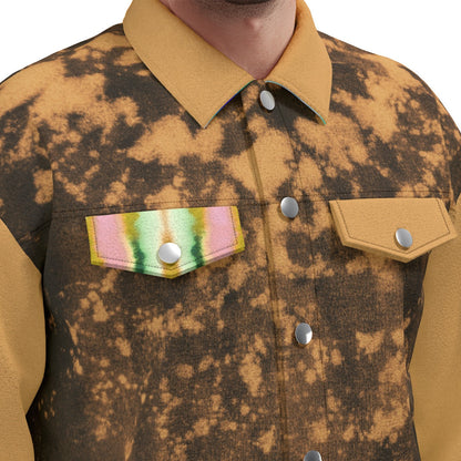 Oxidized Mandala Unisex Lapel Cotton Canvas Jacket