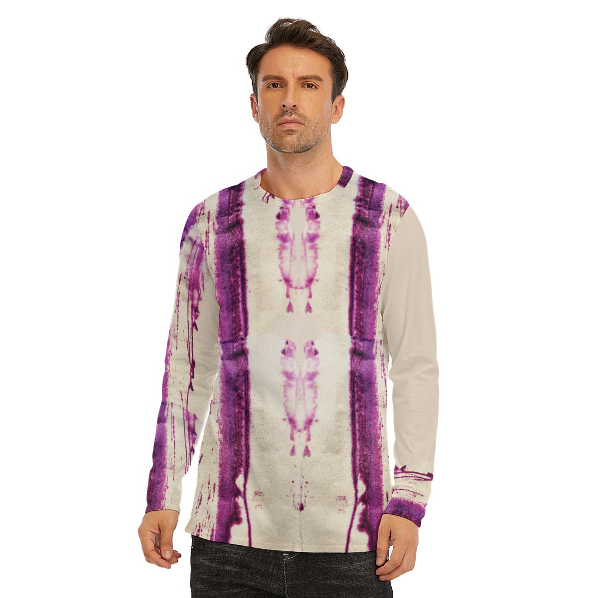 Purple Syrup Drip Long Sleeve T-Shirt Cotton