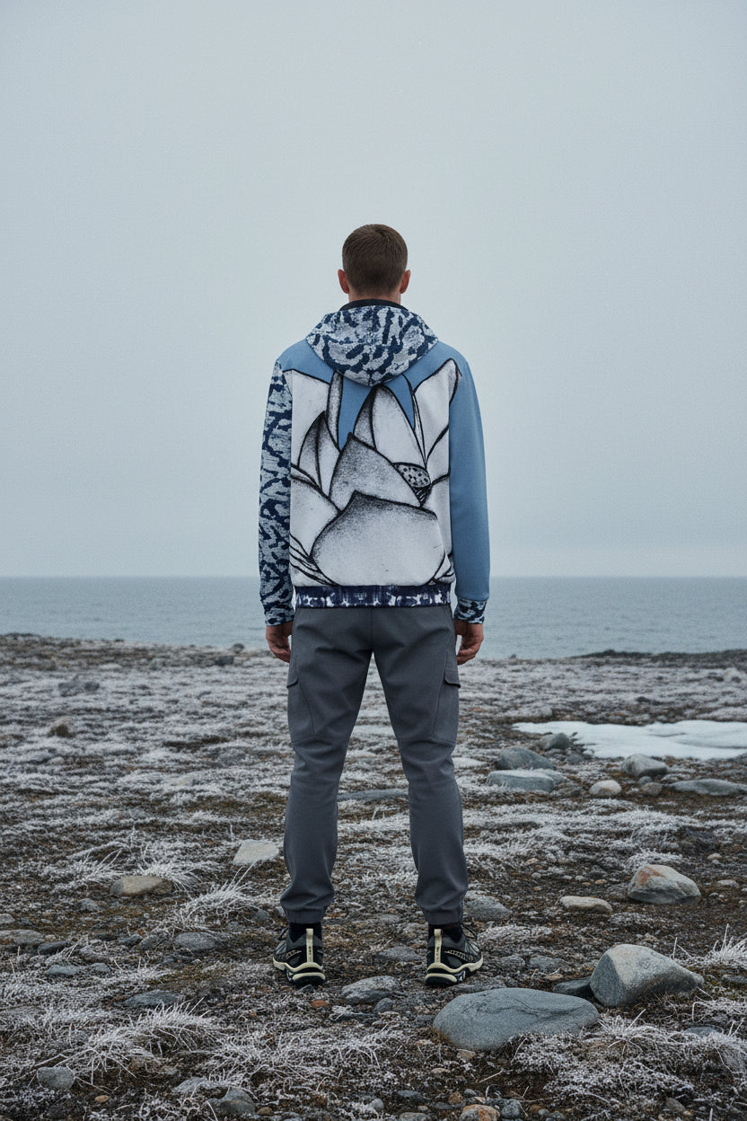 Shibori Heart II Limited Edition Cotton Unisex Zip Hoodie