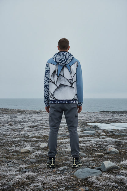 Shibori Heart II Limited Edition Cotton Unisex Zip Hoodie