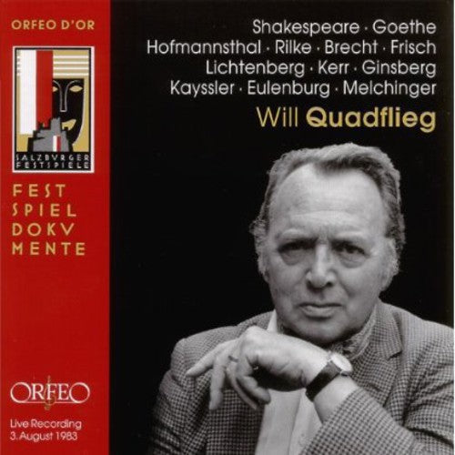 Shakespeare / Hofmannsthal / Will Quadflieg - Der Schauspieler Im Spiegel Der Dichtung [CD]
