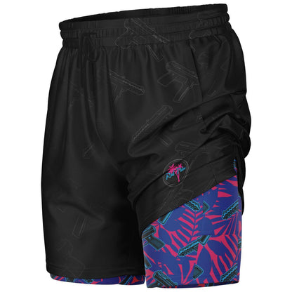 9 Lives Murdered Out Men's 2-in-1 Shorts