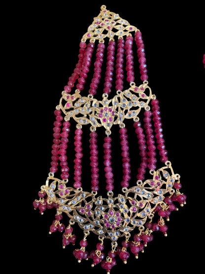 BR470 Noor bridal set in rubies (SHIPS IN 4 WEEKS )