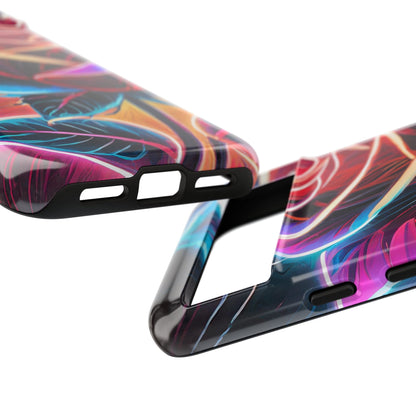 Artistic Neon Rose Tough Phone Case