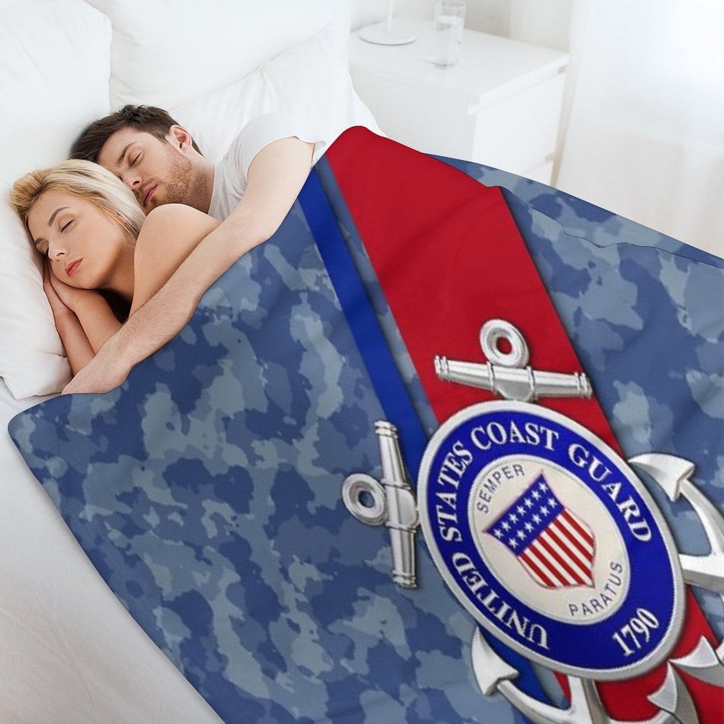 US Coast Guard Throw Blanket