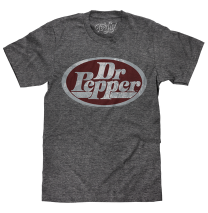 Dr Pepper Oval Logo T-Shirt - Gray