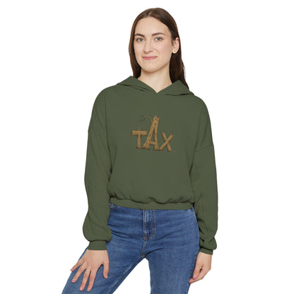 Women’s Cropped Wood Tax Hoodie