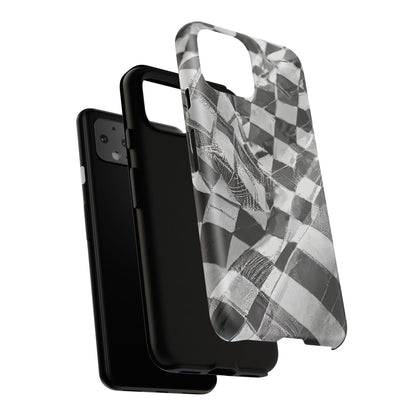 Abstract Checker Print Tough Phone Case