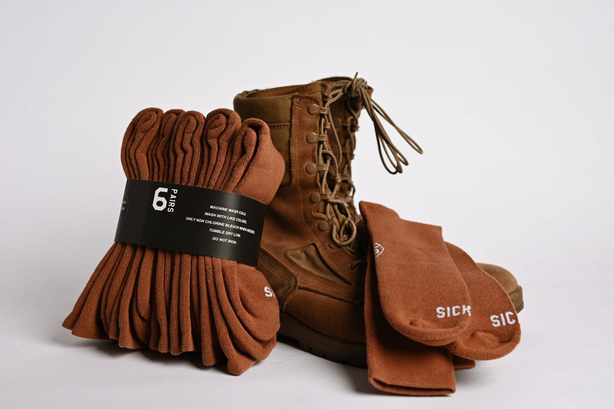 SickFit Tactical Heavyweight Boot Socks – Military-Grade, Moisture-Wicking, Compression Fit
