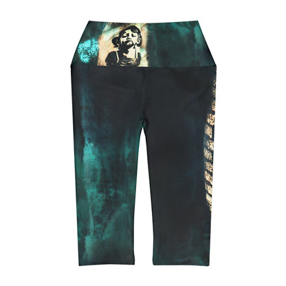 Army Girl Water Brush Capri Leggings