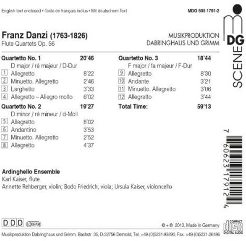 Danzi / Ardinghello Ensemble / Kar / Kaiser - Flute Quartets Op 56 [CD]