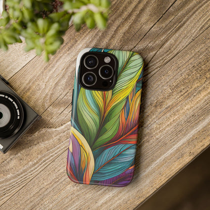 Vibrant Tropical Leaf Tough Phone Case