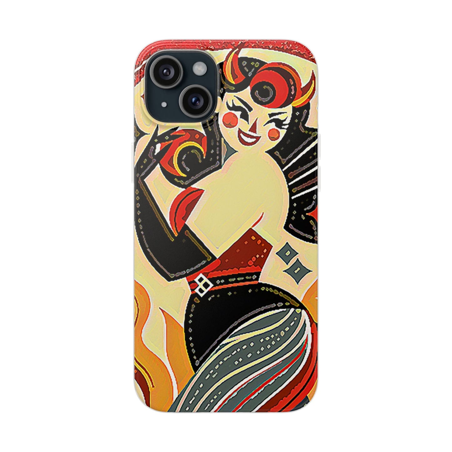Red & Black Female Devil Flexi Phone Case