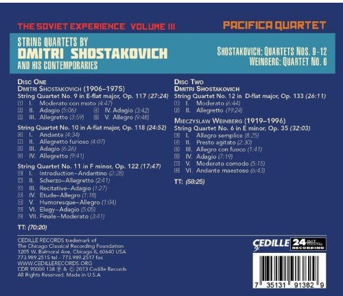 Shostakovich / Pacifica Quartet - Soviet Experience 3 - Music CD