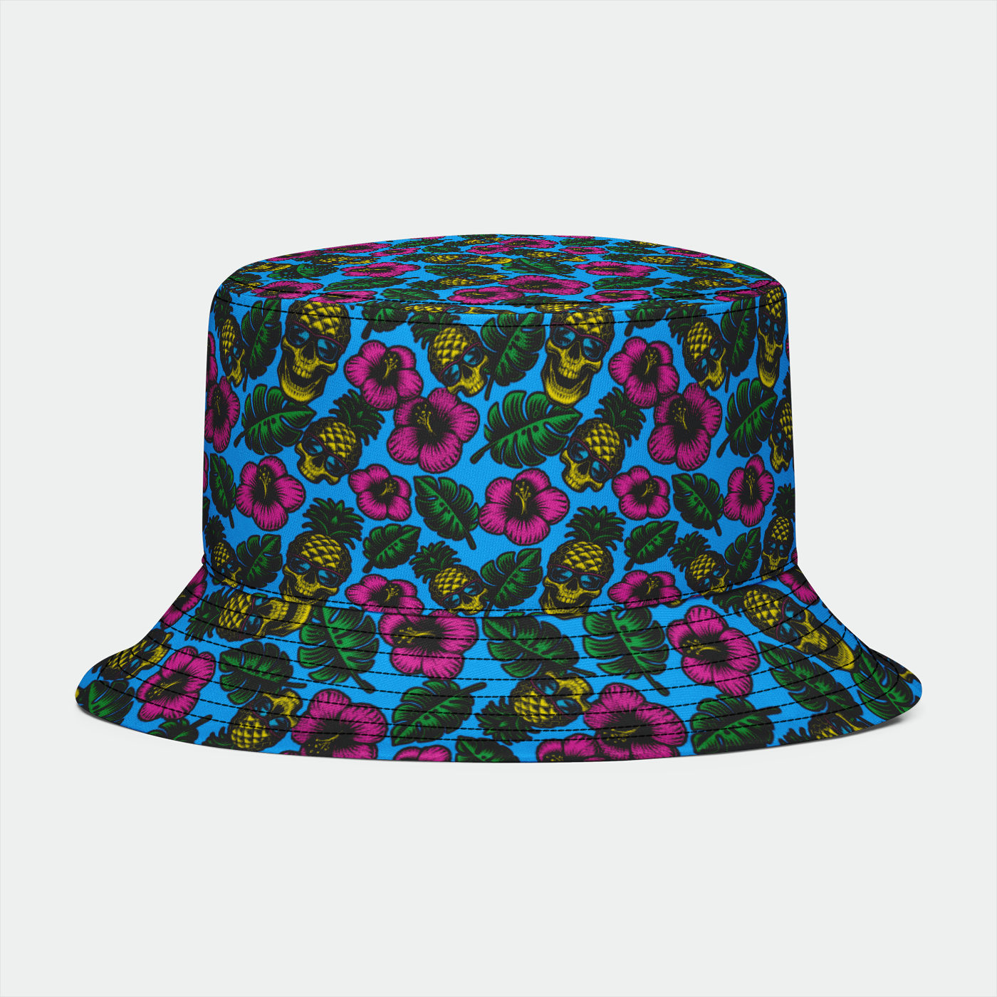 Pineapple Head Blue Bucket Hat