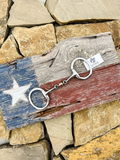 AJ Tack 3-Piece Copper Roller Eggbutt Snaffle Bit