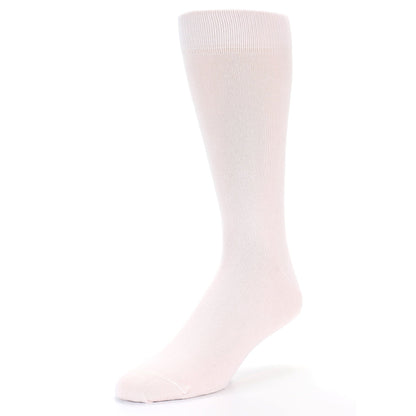 Petal Pink Blush Solid Color Men's Dress Socks