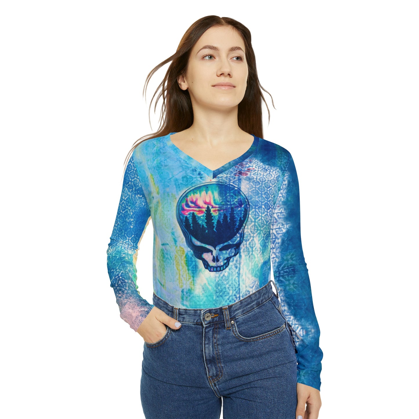 Face Off Women's Long Sleeve V-neck