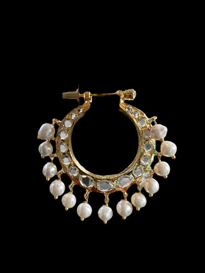 DER558 Chandbali in fresh water pearls ( READY TO SHIP )