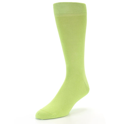 Lime Green Solid Color Socks - Men's Dress Socks