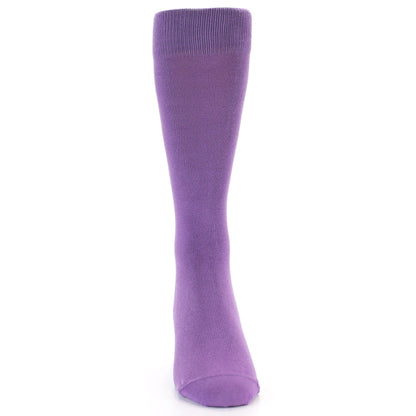 Wisteria Purple Solid Color Men's Dress Socks