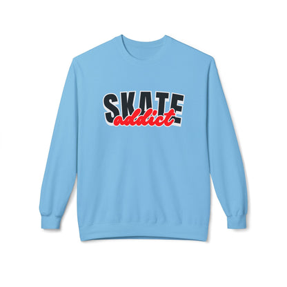 Skate Addict Unisex Fleece Crewneck Sweatshirt