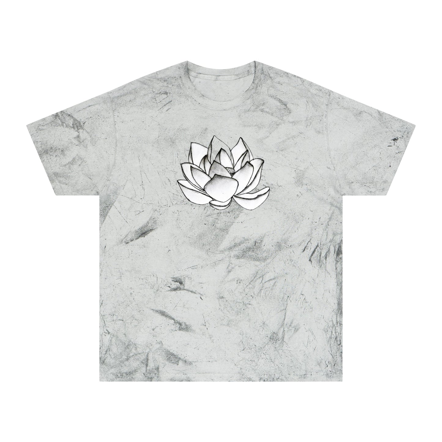 Lotus Flower Sketch Industrial Dye Premium T-Shirt