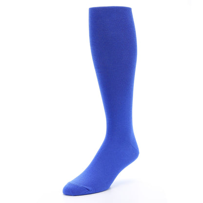 Royal Blue Solid Men's Over-the-Calf Dress Socks