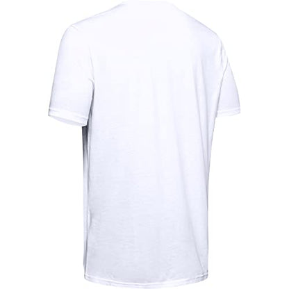 Under Armour mens Global Foundation Short-sleeve T-shirt , White (100)/Black , Medium
