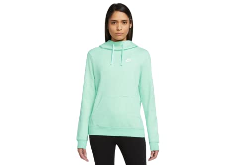 Nike Women's Sportswear Club Fleece Funnel-Neck Hoodie (US, Alpha, 1X, Plus, Regular, Mint Foam/Heather)